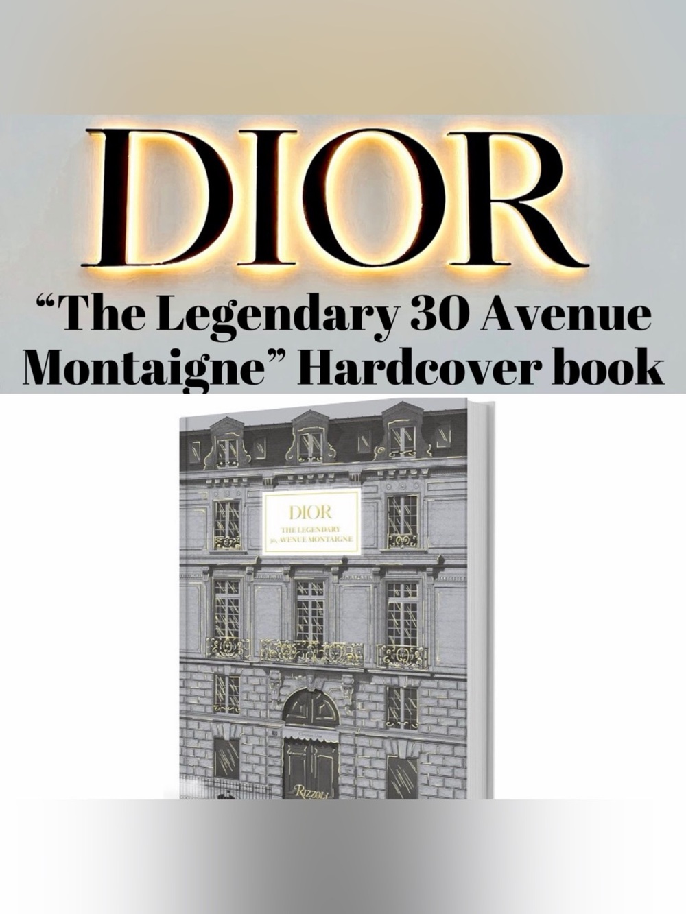 DIOR - The Legendary 30 Avenue Montaigne, Hardcover book - New/Sealed